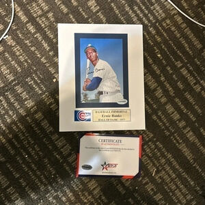 - Chicago Cubs Ernie banks autographed 8x10 ph…
